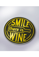 Glossy Onderzetters - Smile, There's Wine