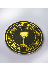 Glossy Onderzetters - Wine Time!