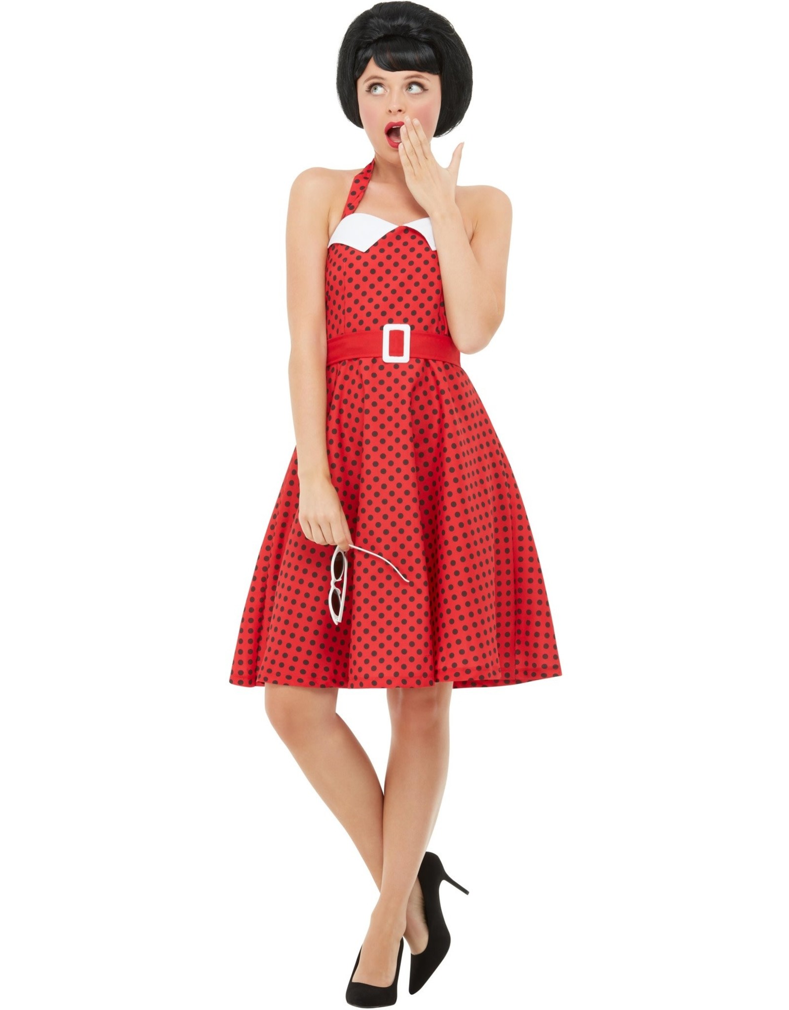 Jaren 50 Rockabilly Pin Up Kostuum, Rood