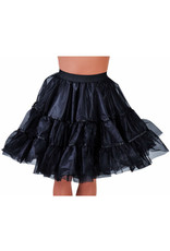 Petticoat Zwart middel lang, elastique