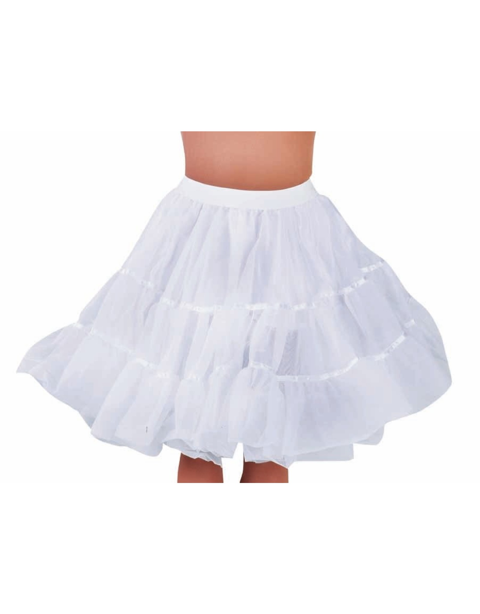 Petticoat Wit middel lang, elastique