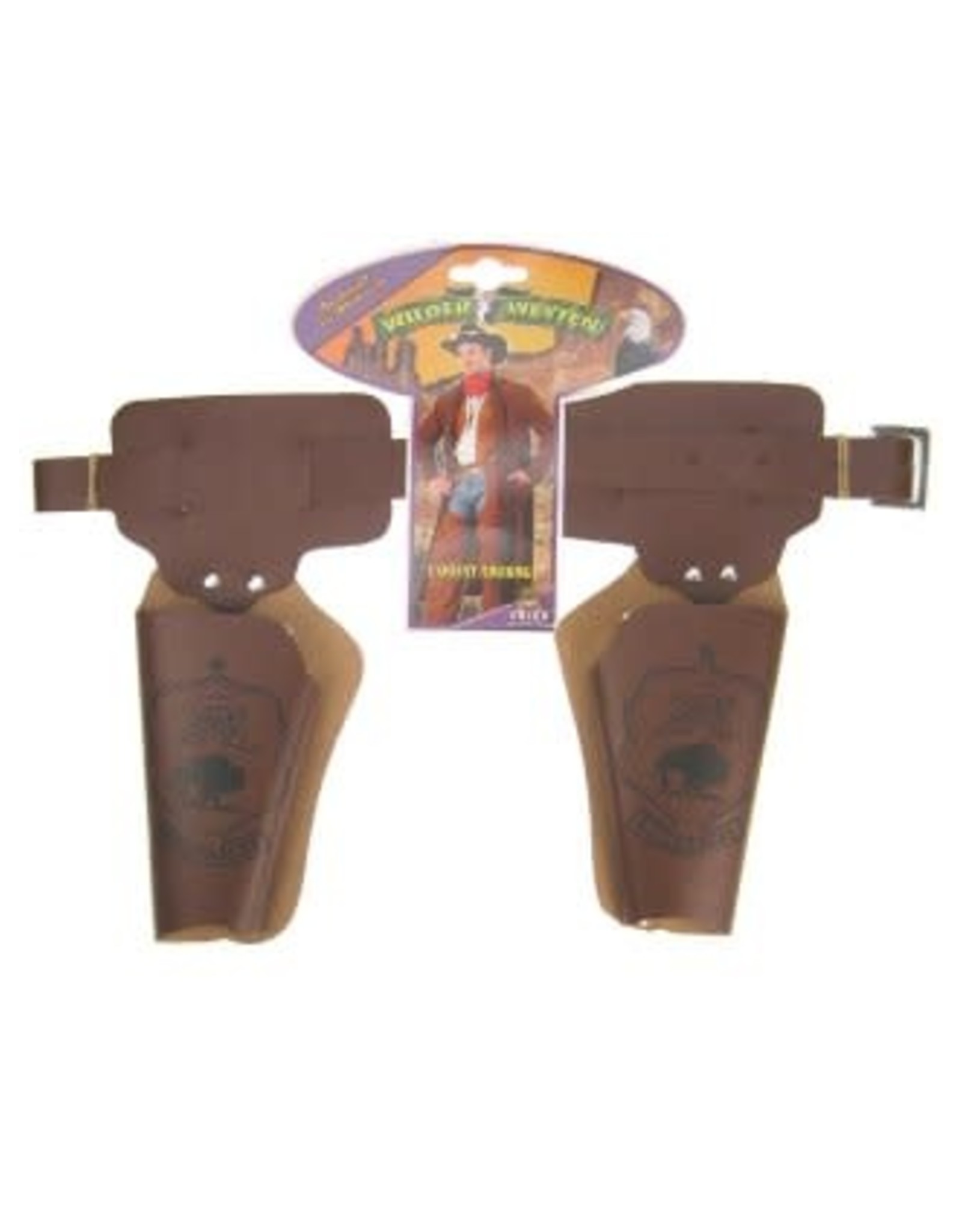 Holster Buscadero Dubbel Bruin 90cm, Kind