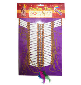 Indianen Halsketting met pijpjes en Kraaltjes