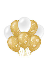 Decoratie Ballon Goud/Wit - 16