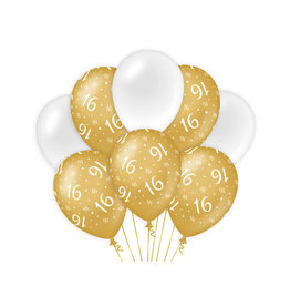 Decoratie Ballon Goud/Wit - 16