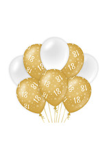Decoratie Ballon Goud/Wit - 18