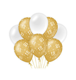 Decoratie Ballon Goud/Wit - 18