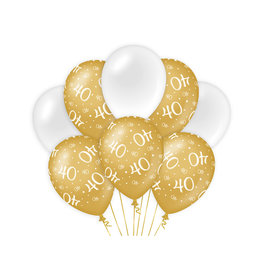 Decoratie Ballon Goud/Wit - 40