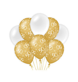 Decoratie Ballon Goud/Wit - 50