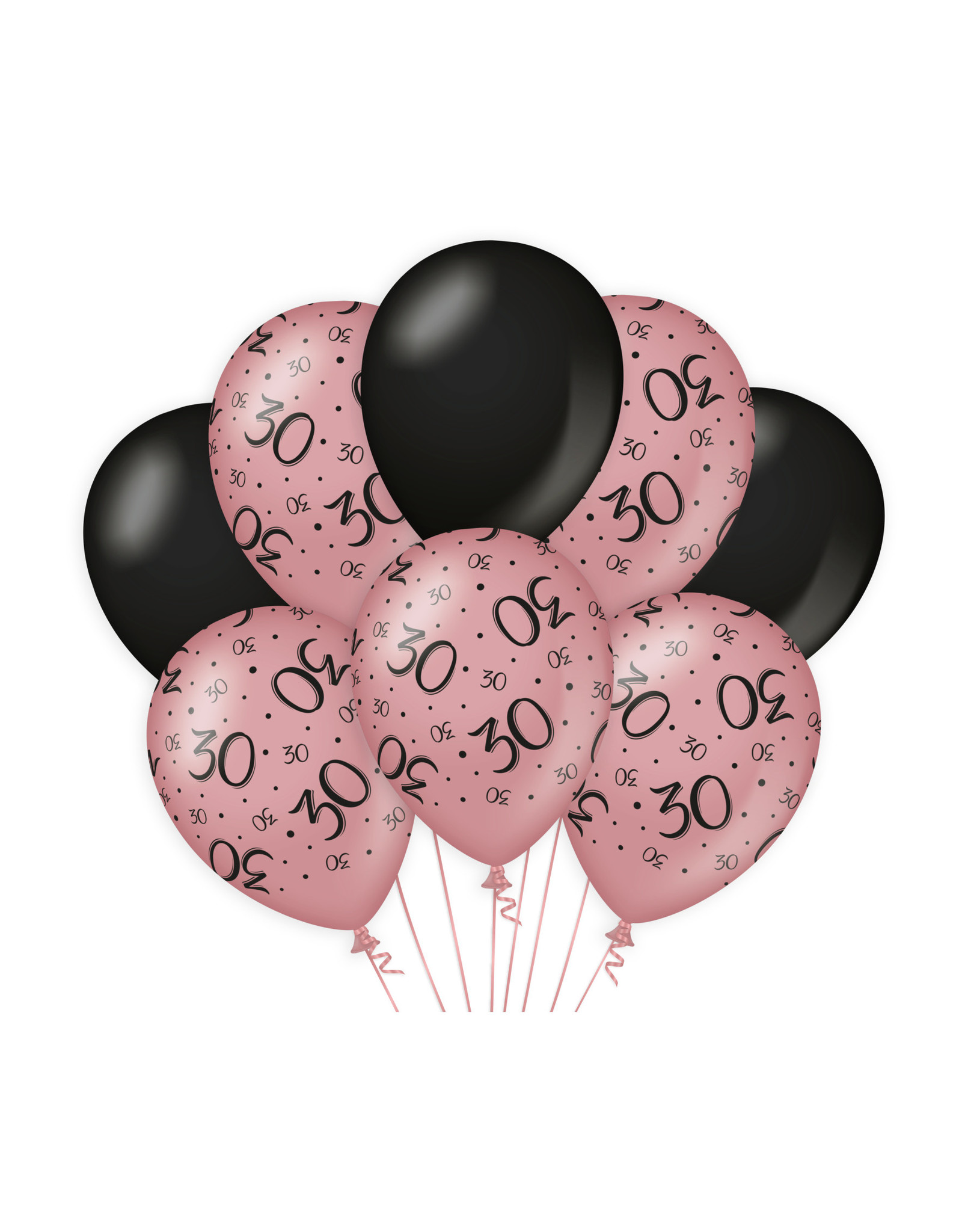Decoratie Ballon Rosé/Zwart - 30