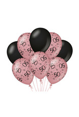 Decoratie Ballon Rosé/Zwart - 50