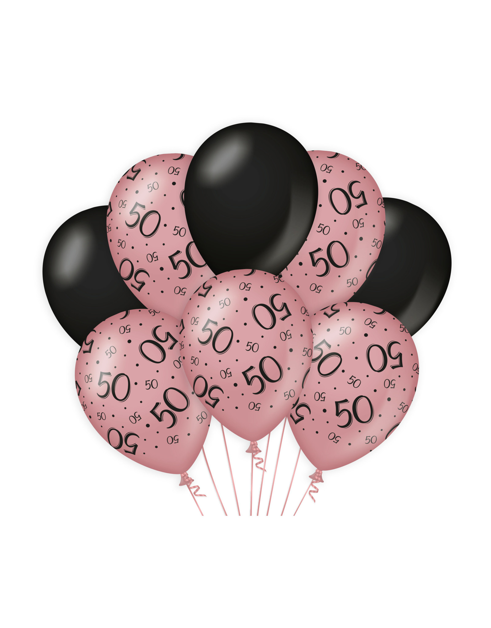 Decoratie Ballon Rosé/Zwart - 50