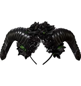 Duivel Hoorns met Bloemen, Zwart