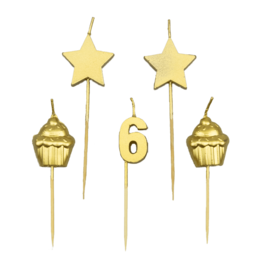 Taartkaarsjes - 6 Jaar
