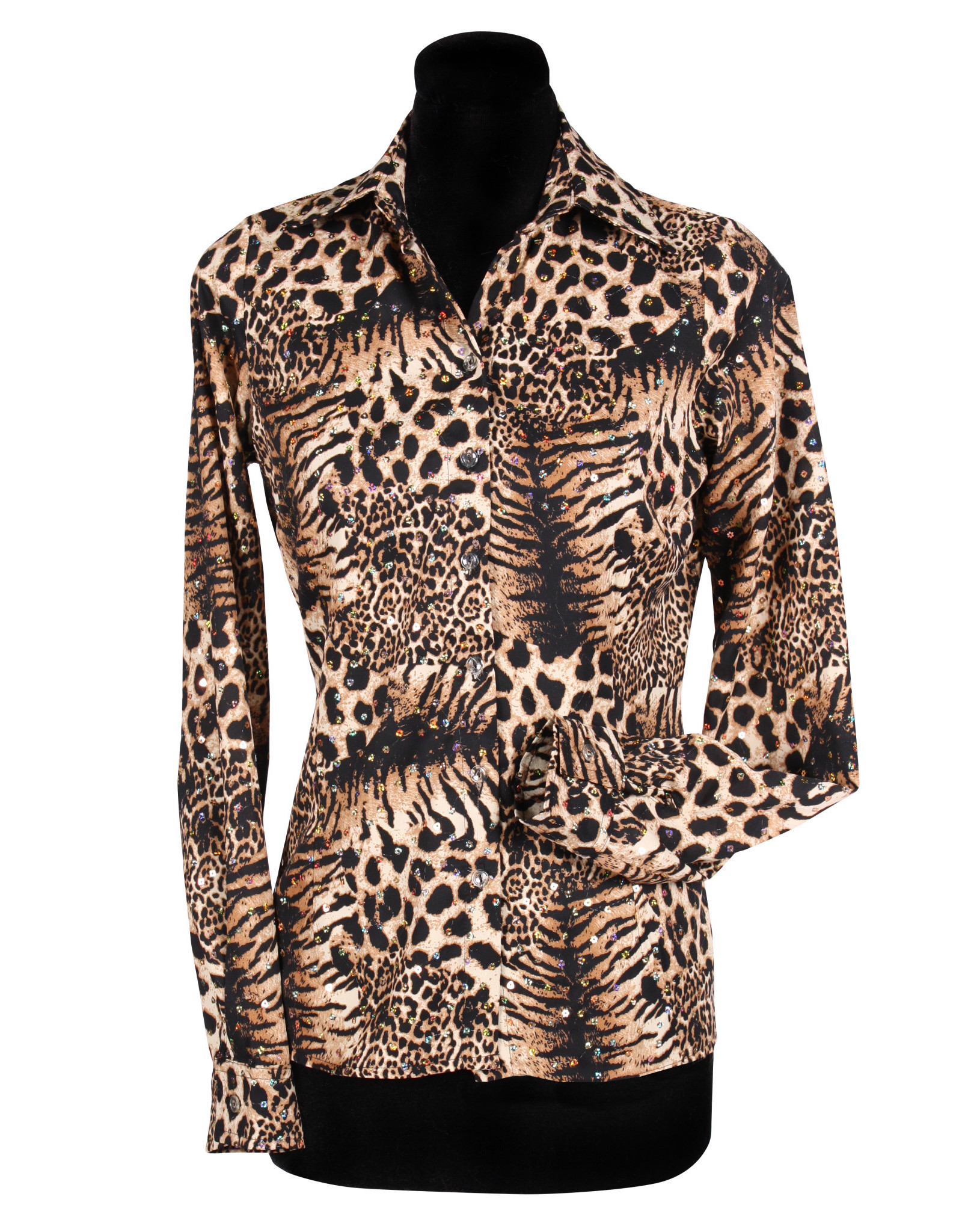 Shirt Dame "Tigerqueen", Bruin