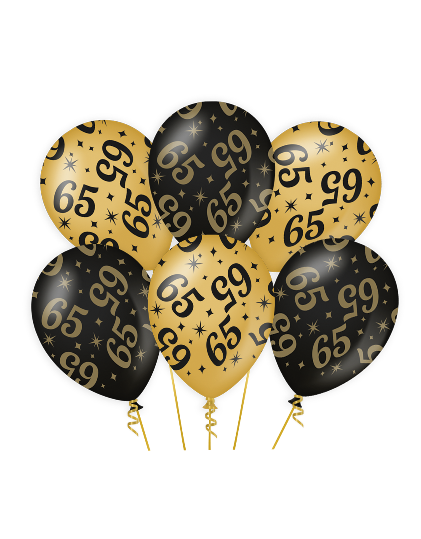 Classy Party Ballonnen – Cijfer 65 (6 Stuks, 30cm)