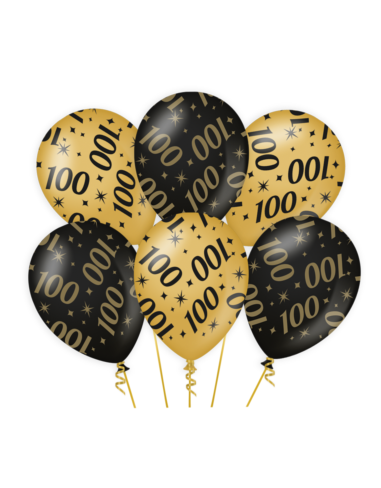 Classy Party Ballonnen – Cijfer 100 (6 Stuks, 30cm)