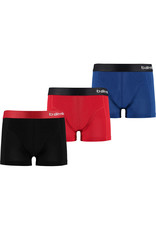 Apollo Basic Bamboe Jongens Boxershorts, Multi/Rood (3 Stuks)