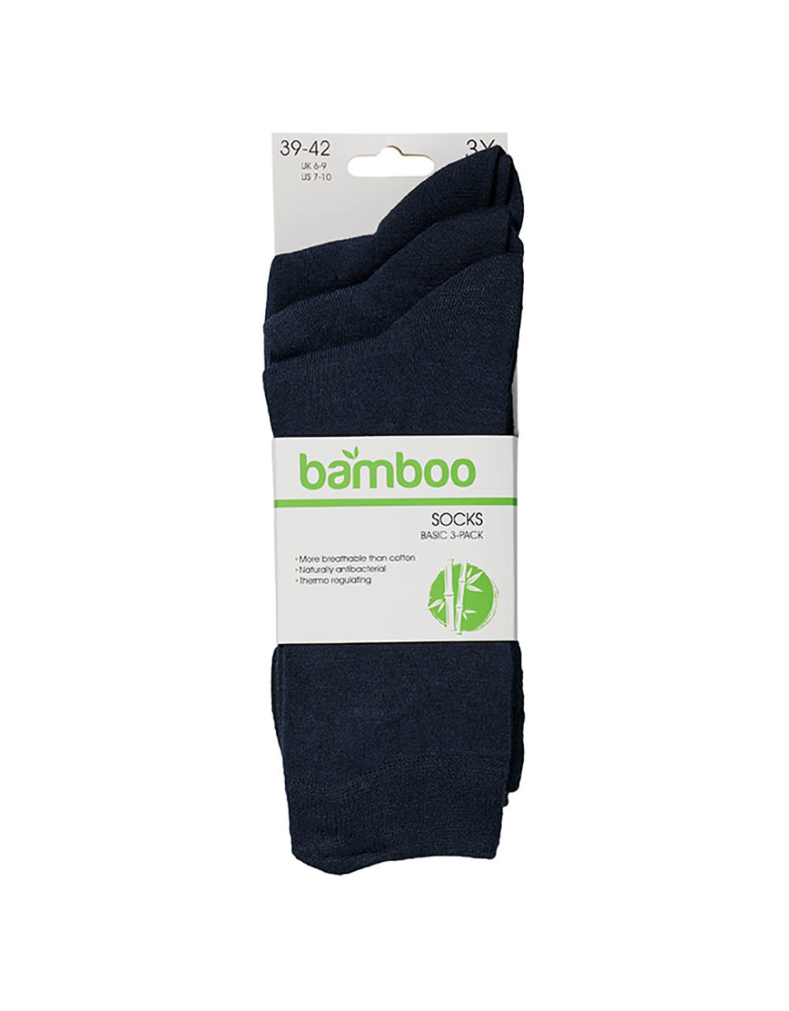 Basic Bamboe Sokken Navy (3 Paar)