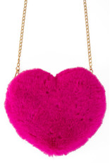 Tasje Pluche Hart Roze