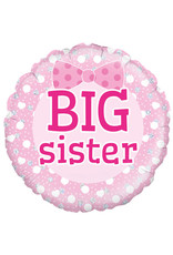Folieballon Big Sister Licht Roze Holografisch (46cm)