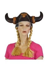 Viking Helm met Blonde Vlechten