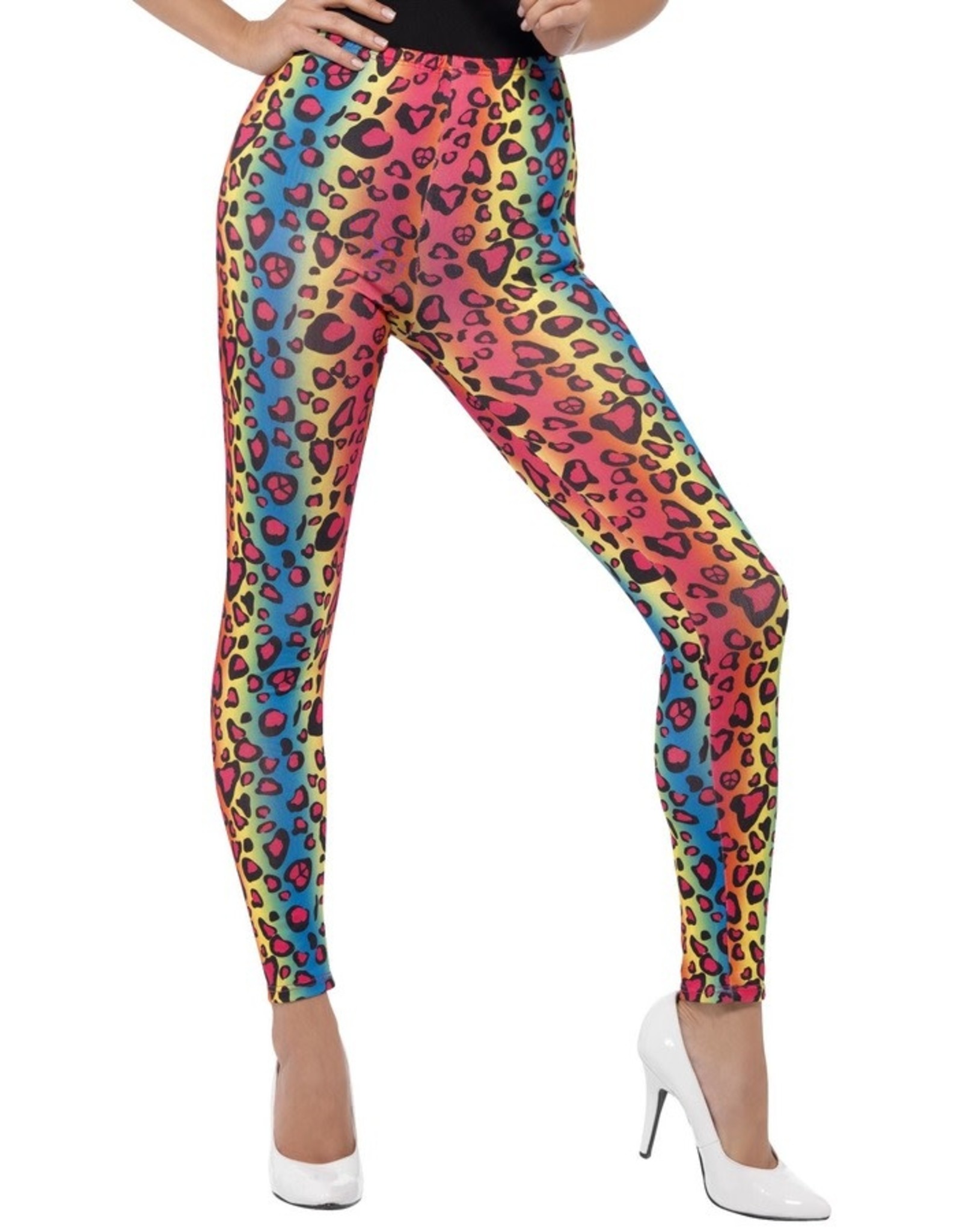 Neon Legging met Luipaardprint