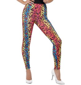 Neon Legging met Luipaardprint