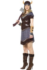 Viking Kostuum voor Dames, Bruin