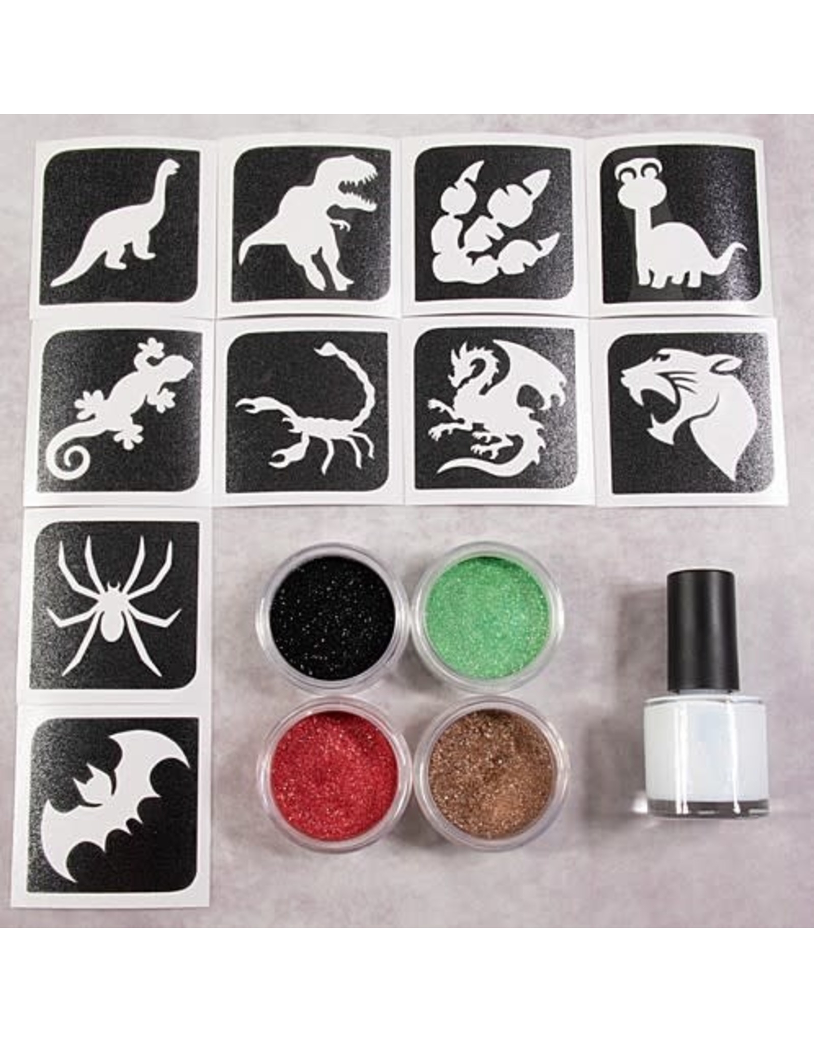 Grimas Glittertattoo Set Dino