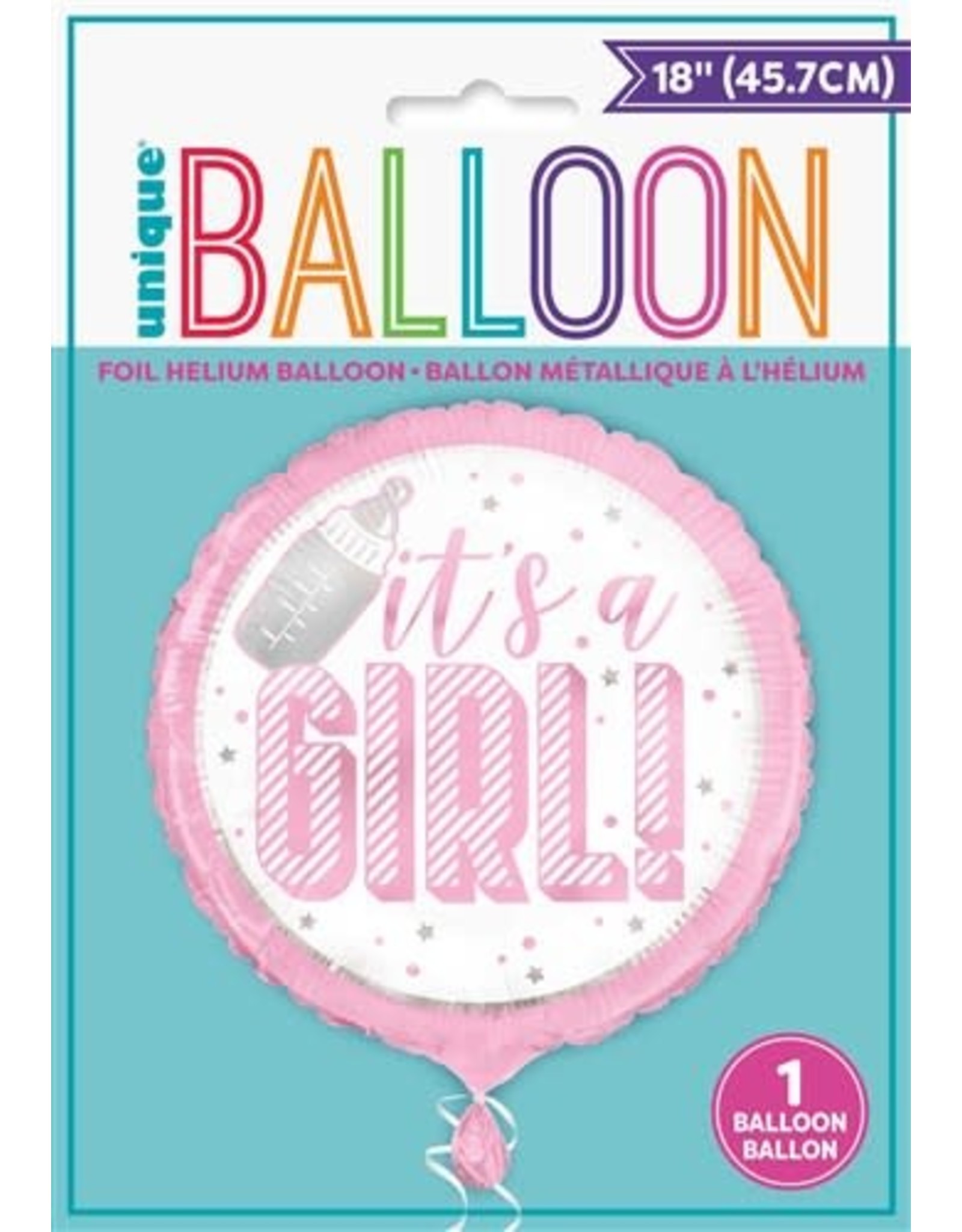 Unique Folieballon "It's a Girl!" 45cm