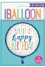 Folieballon "Happy Birthday" 45cm