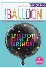 Folieballon Rainbow "Happy Birthday" 45cm