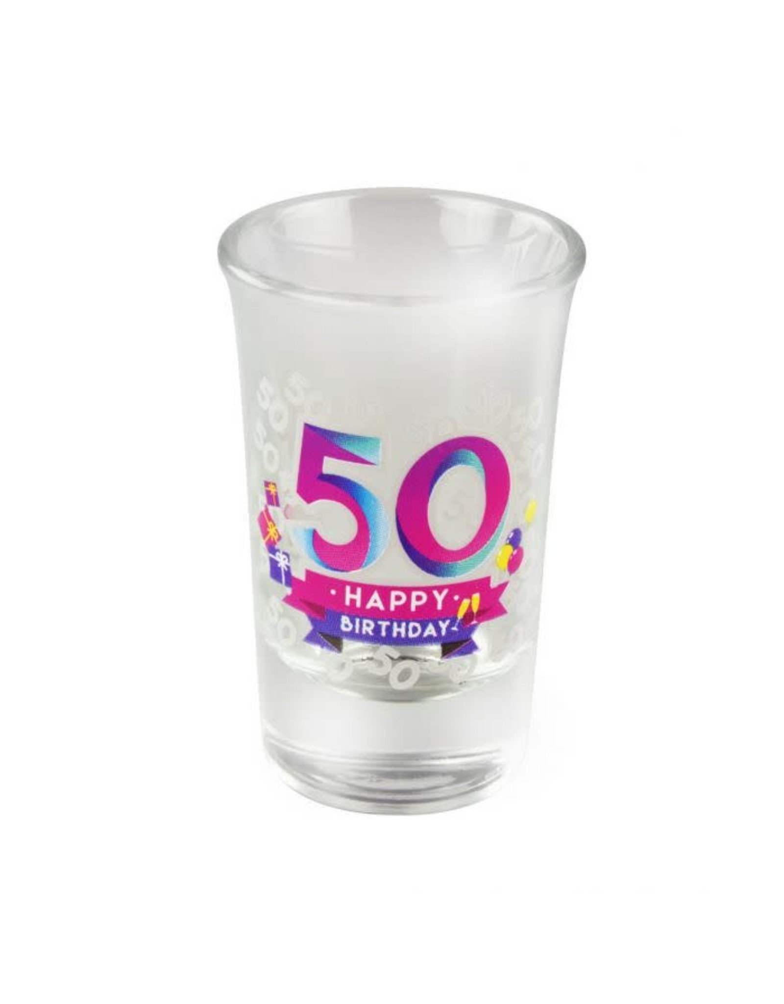 Paperdreams 6 Happy Shot Glasses 50 jaar- 6 Borrelglaasjes 50 jaar