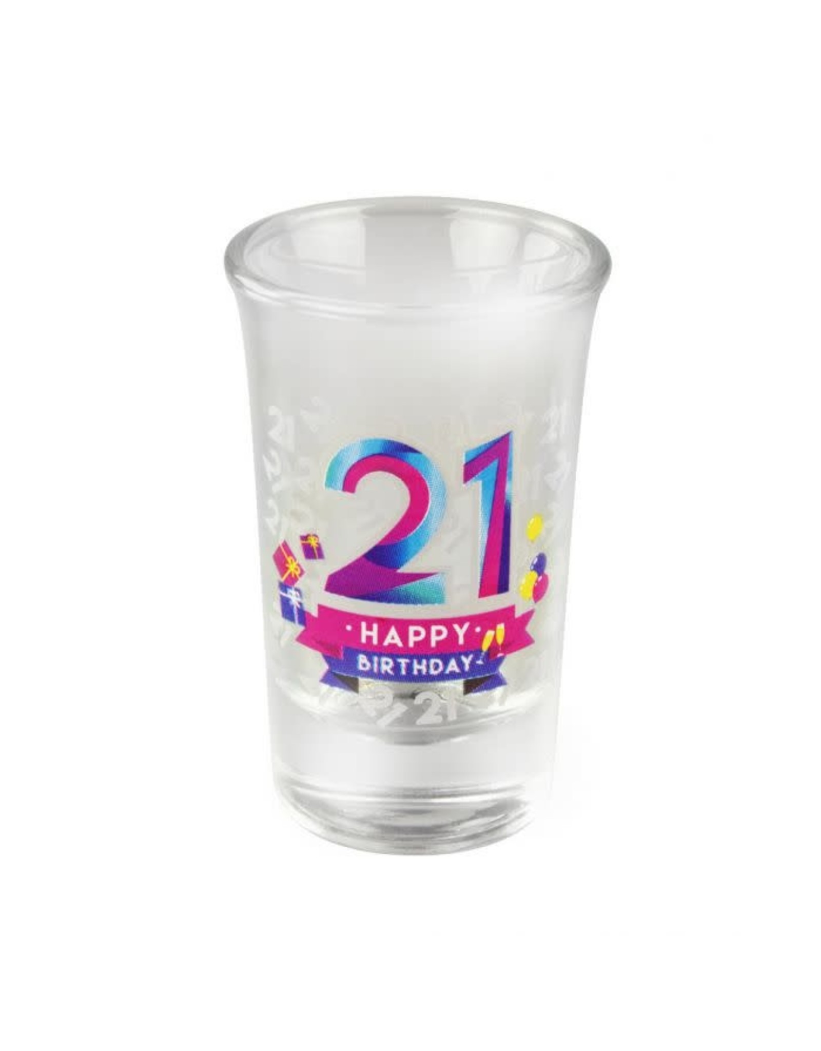 Paperdreams 6 Happy Shot Glasses 21 jaar - 6 Borrelglaasjes 21 jaar