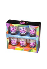 Paperdreams 6 Happy Shot Glasses 40 jaar - 6 Borrelglaasjes 40 jaar