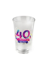 Paperdreams 6 Happy Shot Glasses 40 jaar - 6 Borrelglaasjes 40 jaar