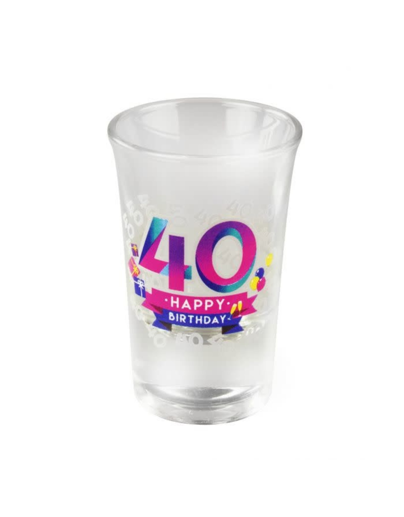 Paperdreams 6 Happy Shot Glasses 40 jaar - 6 Borrelglaasjes 40 jaar