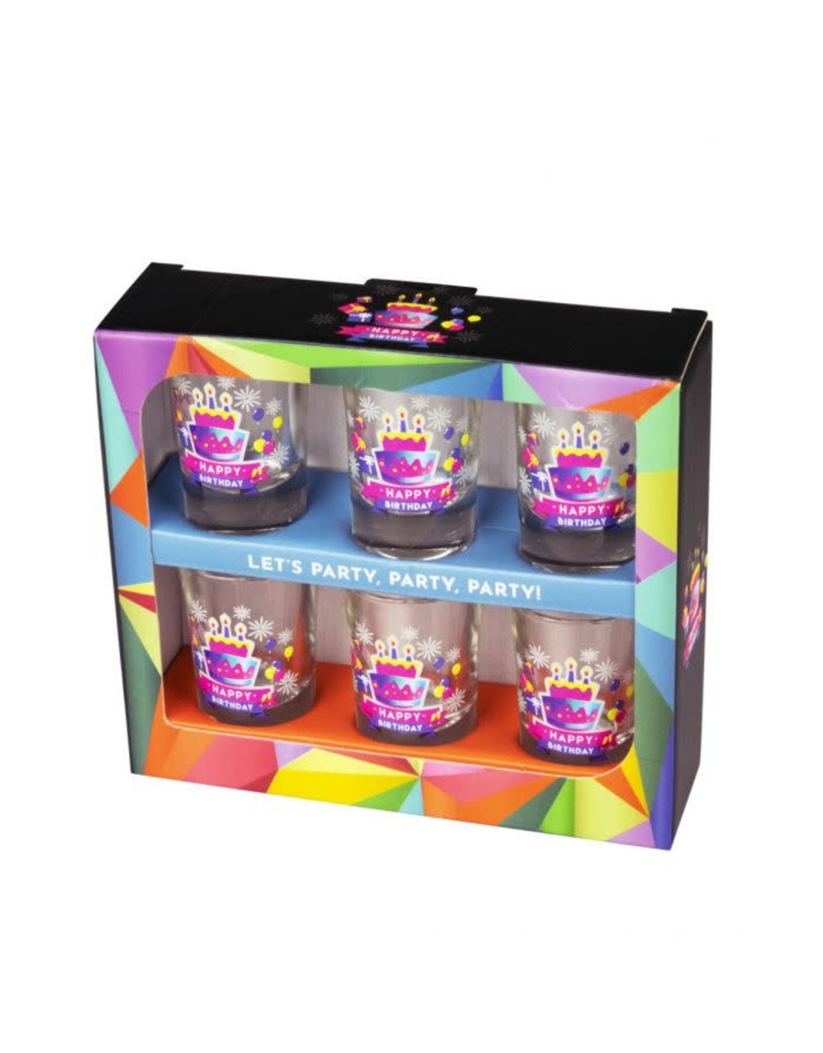 Paperdreams 6 Happy Shot Glasses Happy Birthday - 6 Borrelglaasjes Happy Birthday