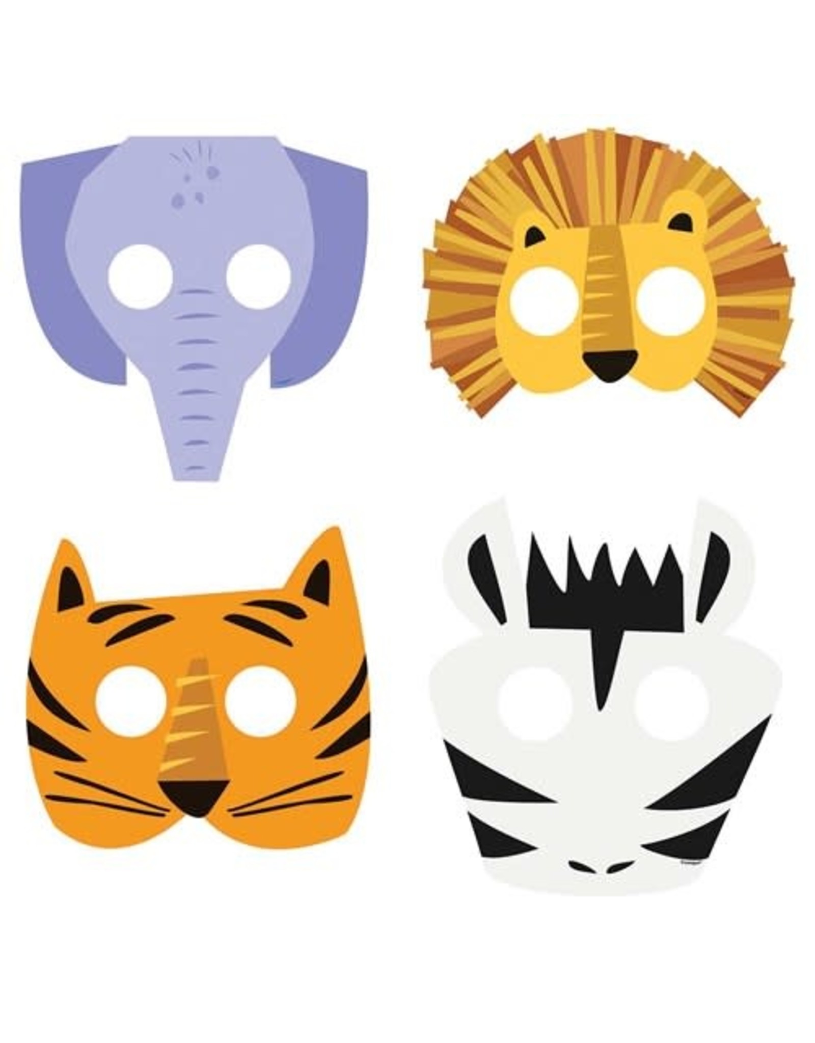 Masker Animal Safari ( 8 Stuks)