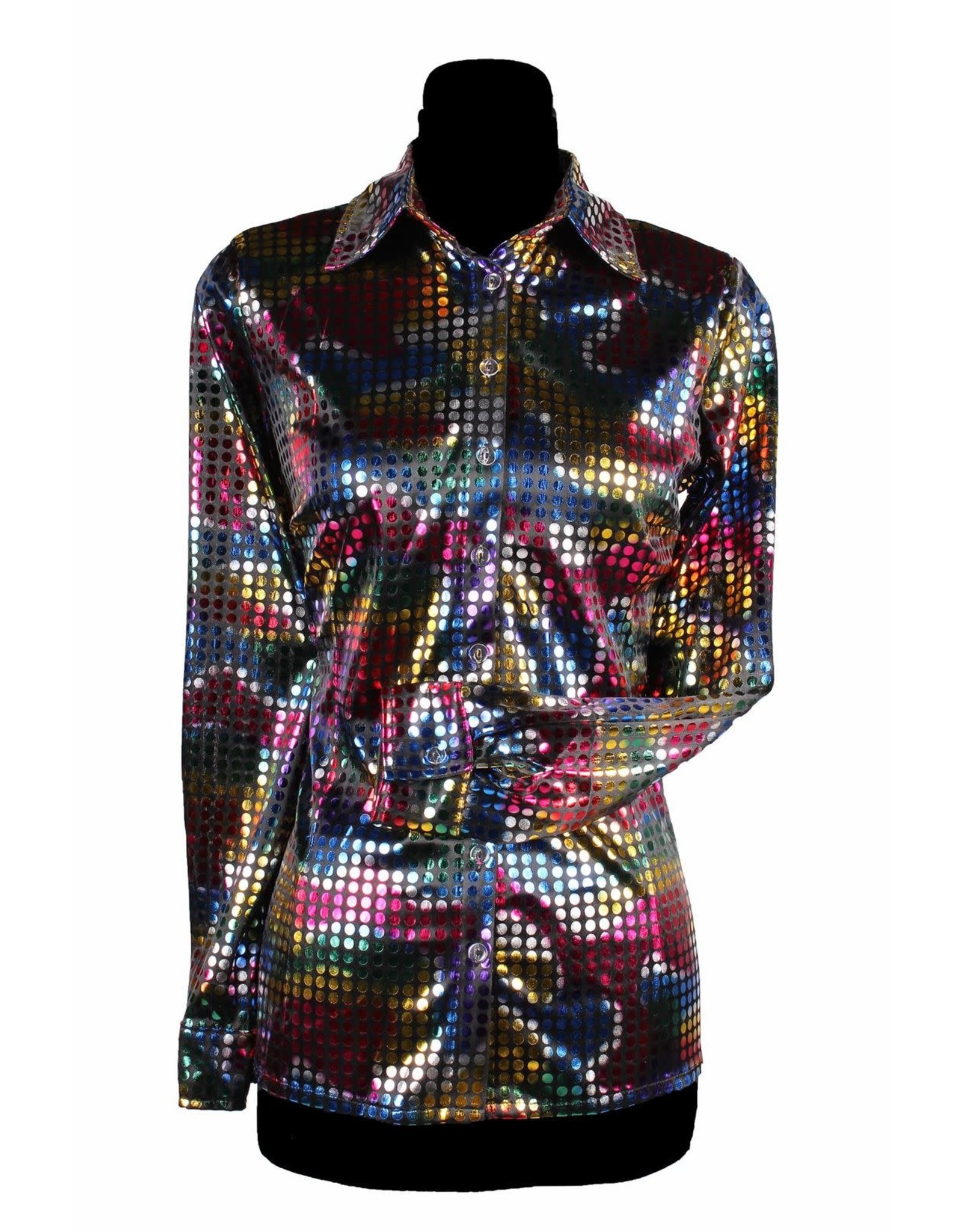 Disco Shirt Dame, Zwart