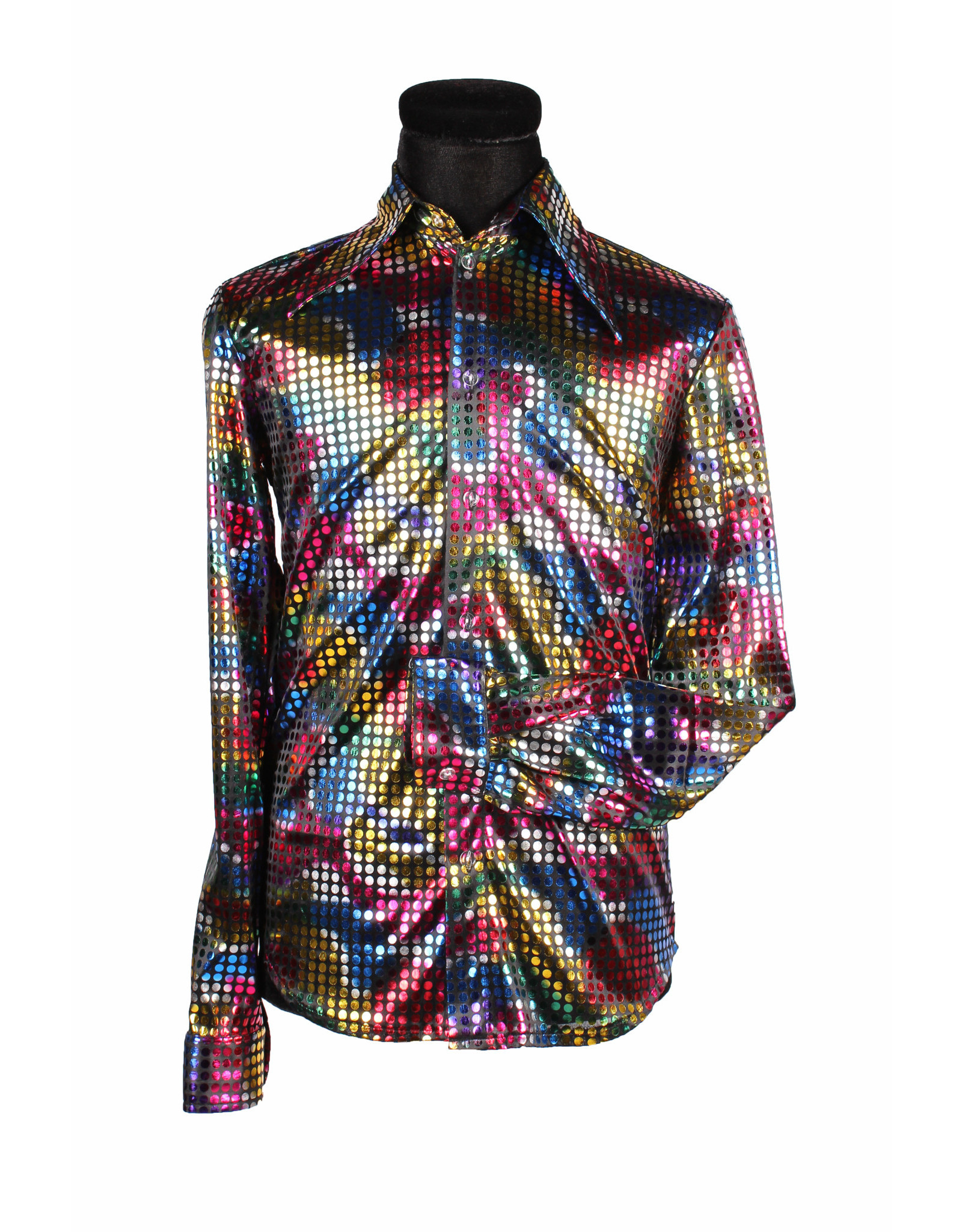 Disco Shirt Heren, Zwart