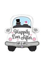 Grabo srl Folieballon Huwelijk Happily Ever After - model Auto ca. 39cm