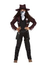 Donker Western Cowgirl Kostuum, KInd