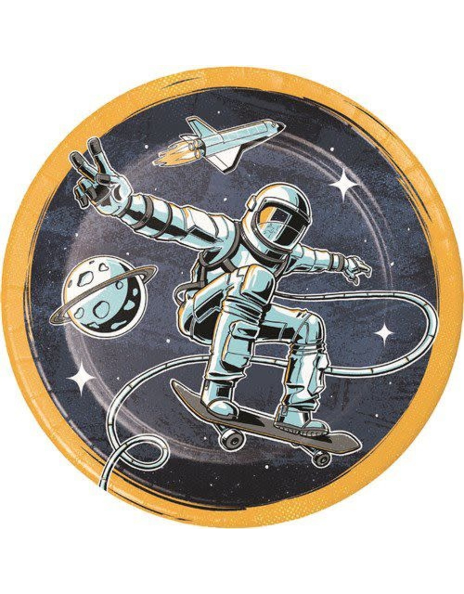 Creative Converting Borden Space Skater (23cm, 8 Stuks)