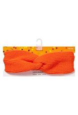 Gebreide Haarband Fluor Oranje