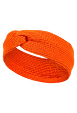Gebreide Haarband Fluor Oranje