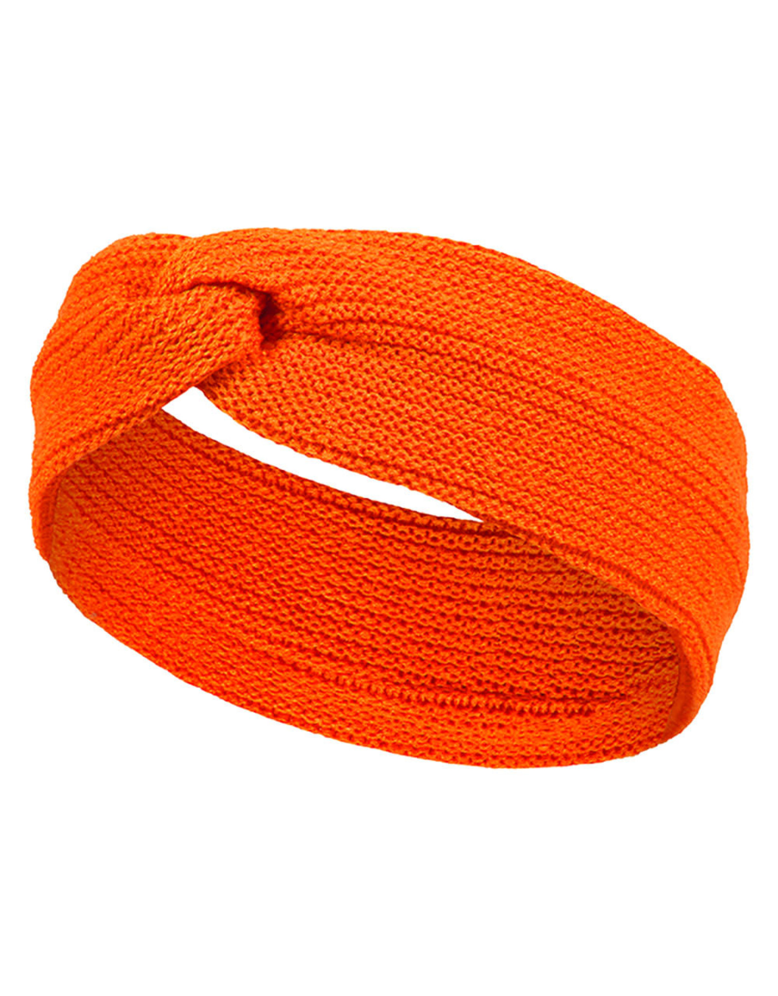 Gebreide Haarband Fluor Oranje