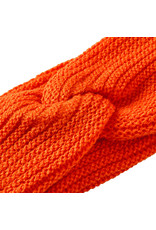 Gebreide Haarband Fluor Oranje