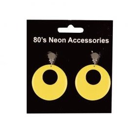 Oorringen Neon Geel